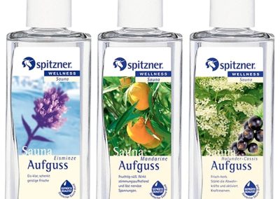 Spitzner Saunaaufguss 3 Düfte Eisminze Mandarine Holunder