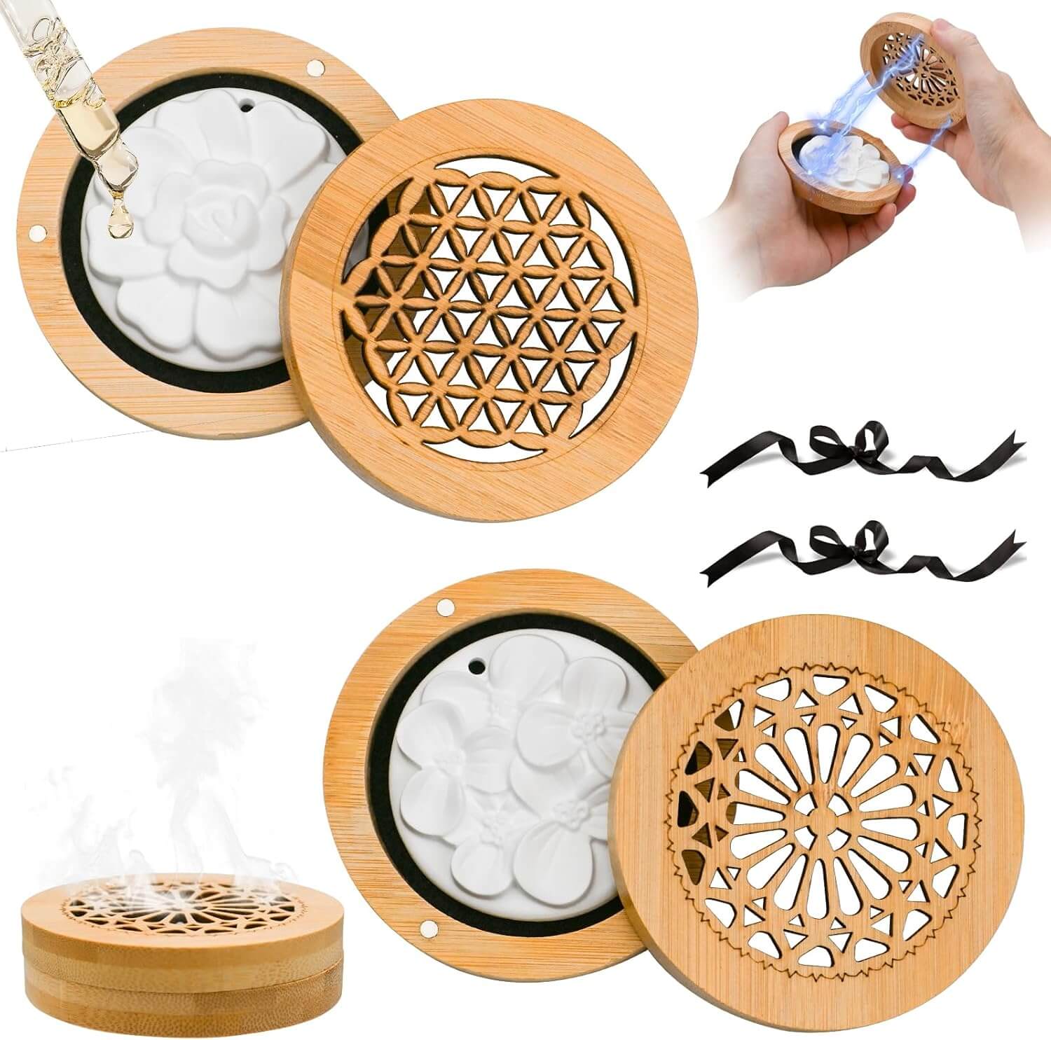 Zazafolora Duftsteine für ätherische Öle Diffuser Ornament: Aromastein Test
