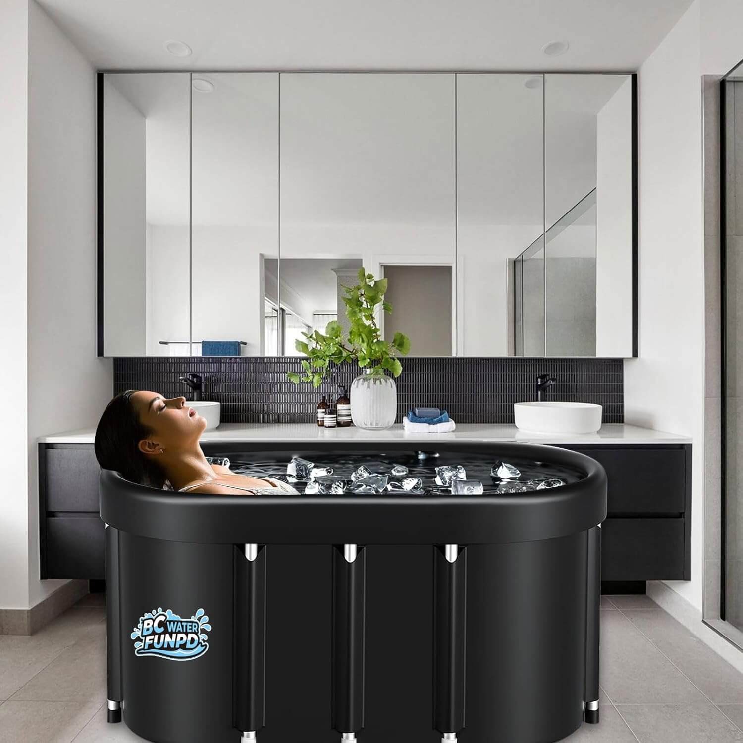 Eistonne und Eisbad oval: Eisbaden Tonne für zuhause